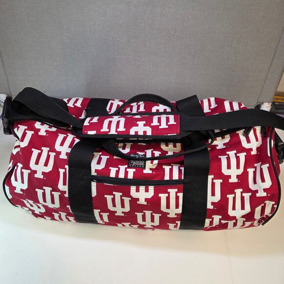 Indiana University Hoosiers Gym Duffel Bag Broad Bay Cotton Red Logo - Picture 1 of 16